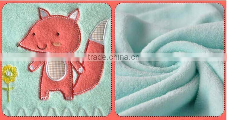 CORAL FLEECE CARTOON BLANKET FOR BABY INFANT CHILD KIDS, ANIMAL NIGHT OWL BUNNY RABBIT FOX LION 280G/SM 75X100CM(30X40INCH)