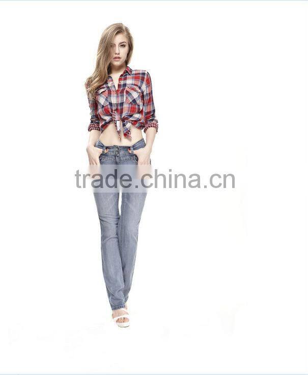 Best selling ladies European style straigt hot pants women jeans with relaxed fit/wide leg latest design denim trousers