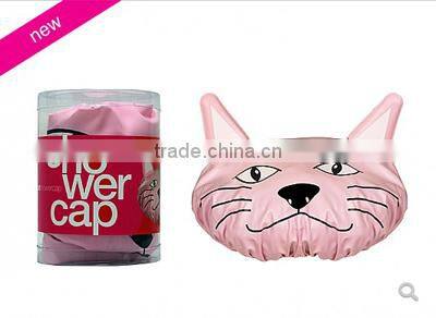 3D animals cartoon shower cap swim pvc bath cap for kids