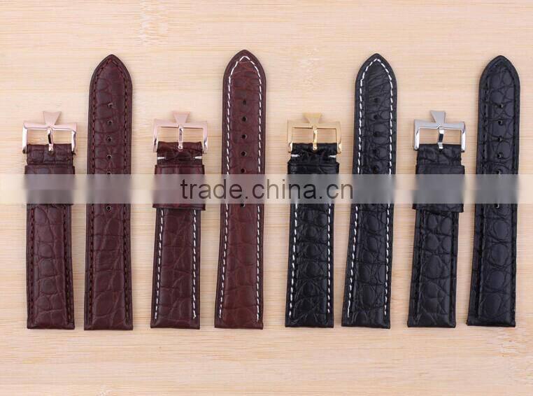 18|19|20|21mm hotsale genuine alligator leather Watch strap Wholesale 3PCS
