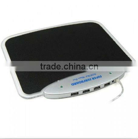 blue light mouse pad mat with hub