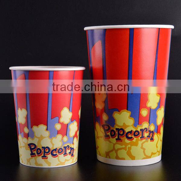 Custom printed paper popcorn buckets