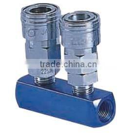 Nitto/Japan air release quick coupler/coupling manifold,2 ways two touch type