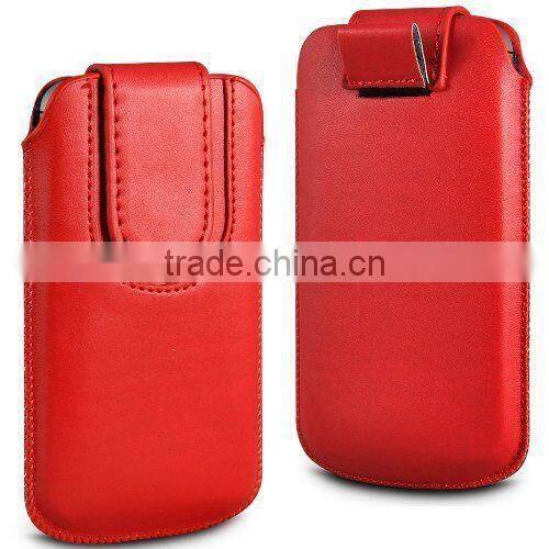 Magnetic PU Leather Pull Tab Flip Case Cover Pouch for HTC one M9