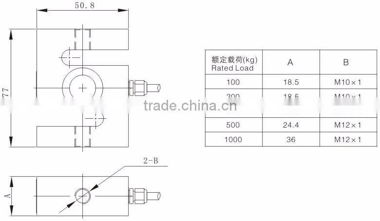 load cell stainless steel S type Load cell for portable scale TSC(100-1000kg)