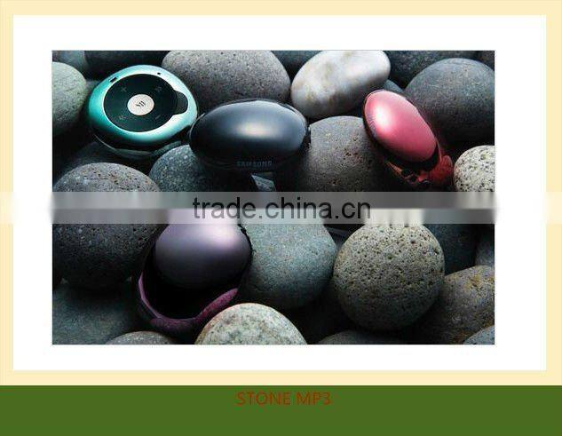2012 idea mp3 Stone shape portable audio player