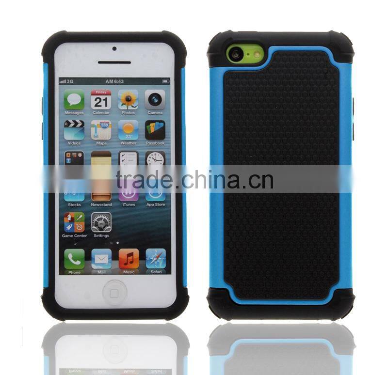 Football style TPU defender hybrid case for iPhone 5C