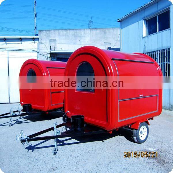 Hot dog cart/mobile food trailer cart with big wheels for sales XR-FC220 D