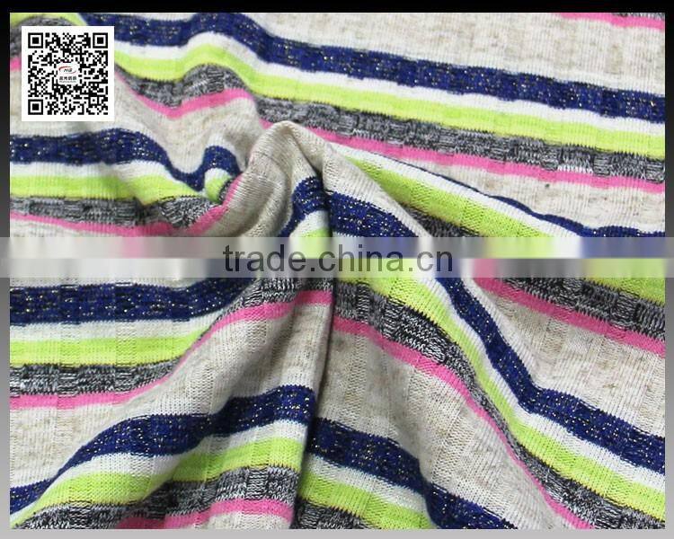 2016 factory direct sell for young lady's fashional T/R/L rib knitted fabric