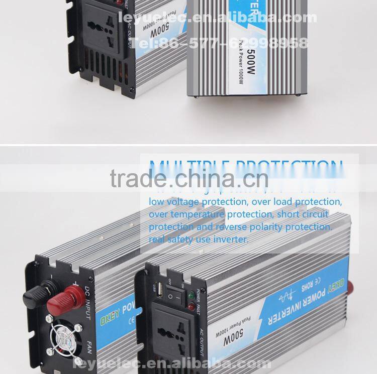 OPIP-500-1-12 CE 12V to 110V 120V pure sine wave 12v 110v 500w china power inverter
