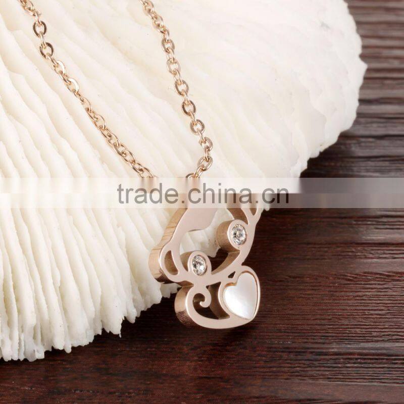 Online Shopping Rose Gold Monkey Long Chain Necklace Designs Bridal