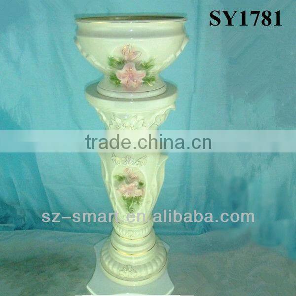39 inch roman column decoration yard plant pot