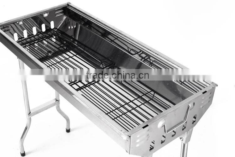 For camping used Good QualityOutdoor Stainless Steel Foldable charcoal bbq grill