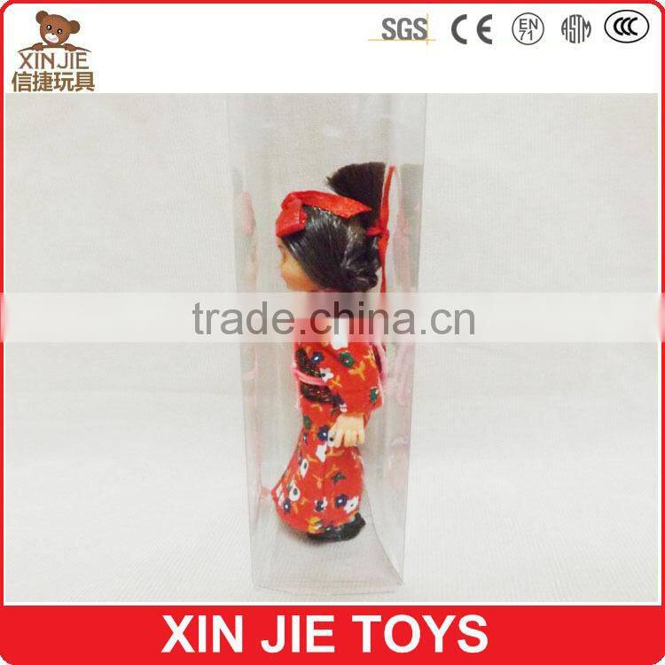 Japanese girl plastic doll cheap plastic national doll wholesale eyes moving plastic national doll