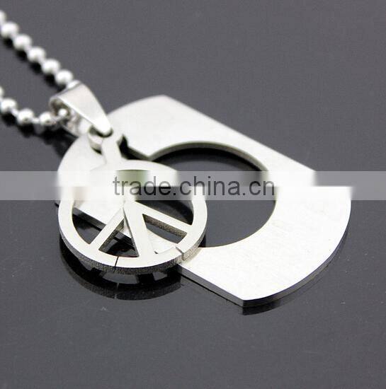 Yiwu man titanium stainless steel cross blue gemstone pendant