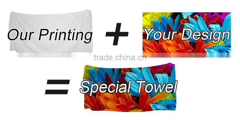 2016 high quality customize printed micro fiber hotel towel