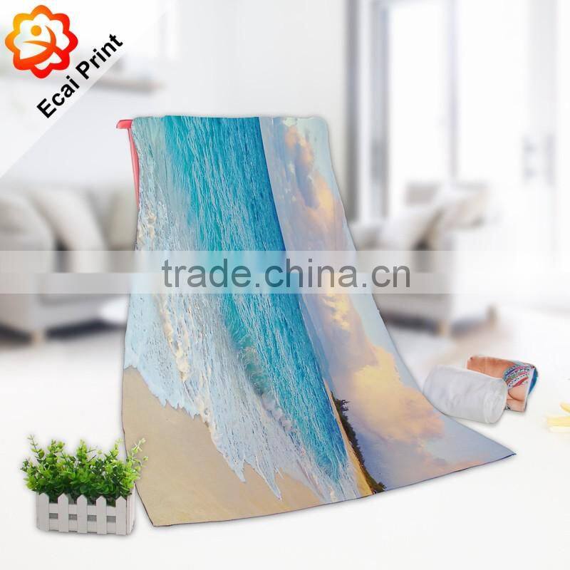 2016 good water absorption custom sublimation hotel towel
