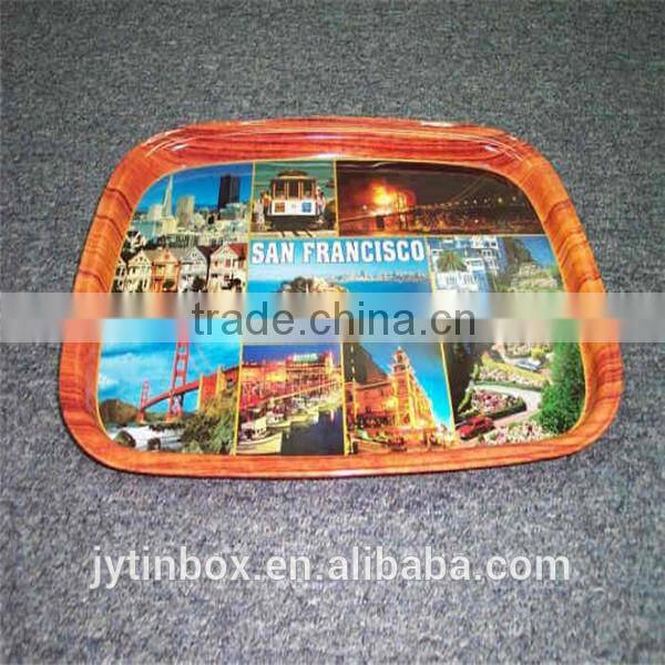 Tin serving tray High quality rectangular fruit tin tray