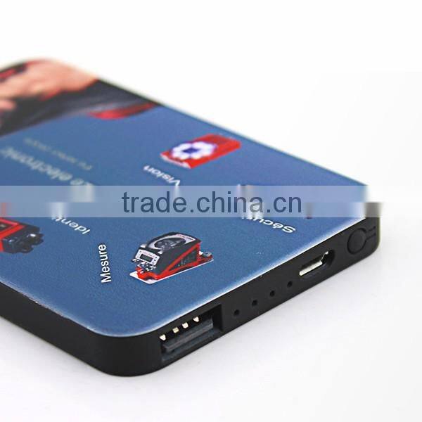 LED light portable charger power bank slim