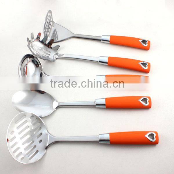 Stainless steel kitchen tools with plastic handle