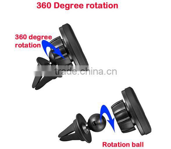 Hot selling new Magnetic Car Air Vent Phone Holder for phone universal and portable 360 defree air vent smartphone mount holder