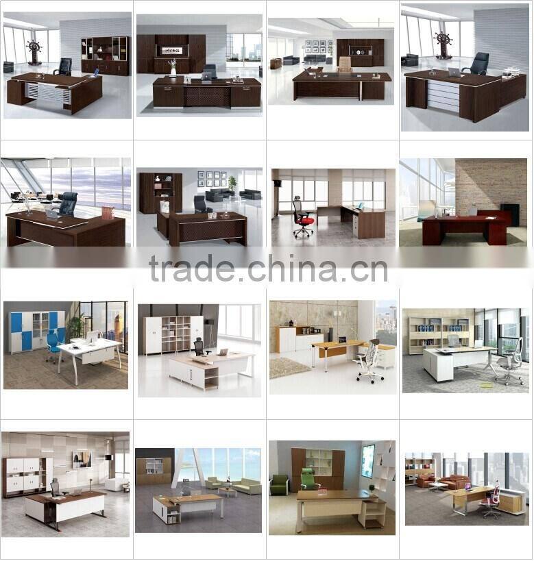 big wooden office table/desk with side table