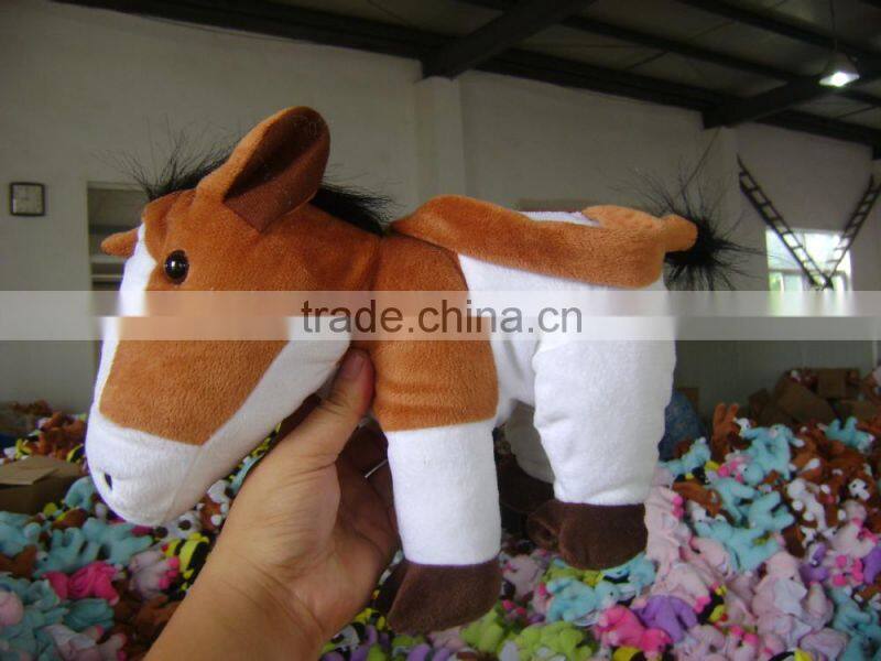 30cm promotional customzied stuffed plush frog animal shape handbag toy with handgrip