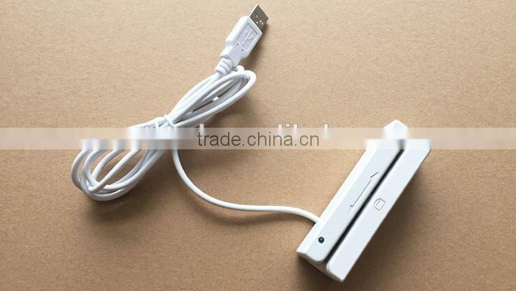 Runtouch RT-M123 White RS232/USB portable 3 Tracks Manual Swipe magnetic stripe usb msr card reader