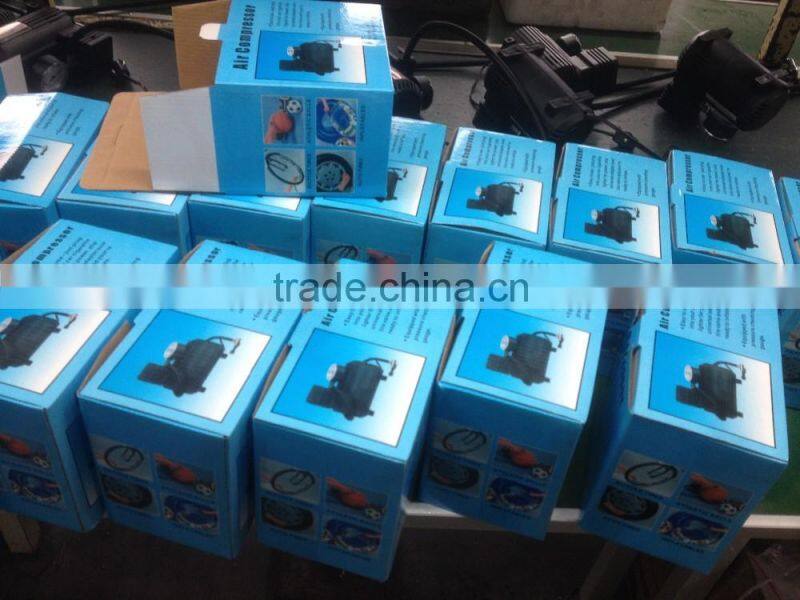 Factory outlet 12V mini car air compressor,12V portable mini air compressor,19MM*1 cylinder 250/300 psi silent air compressor