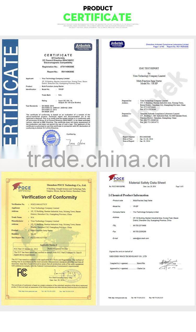 jump starter 13800mAh rohs approved high capacity power supply for petrol 12v mini snap on jump starter