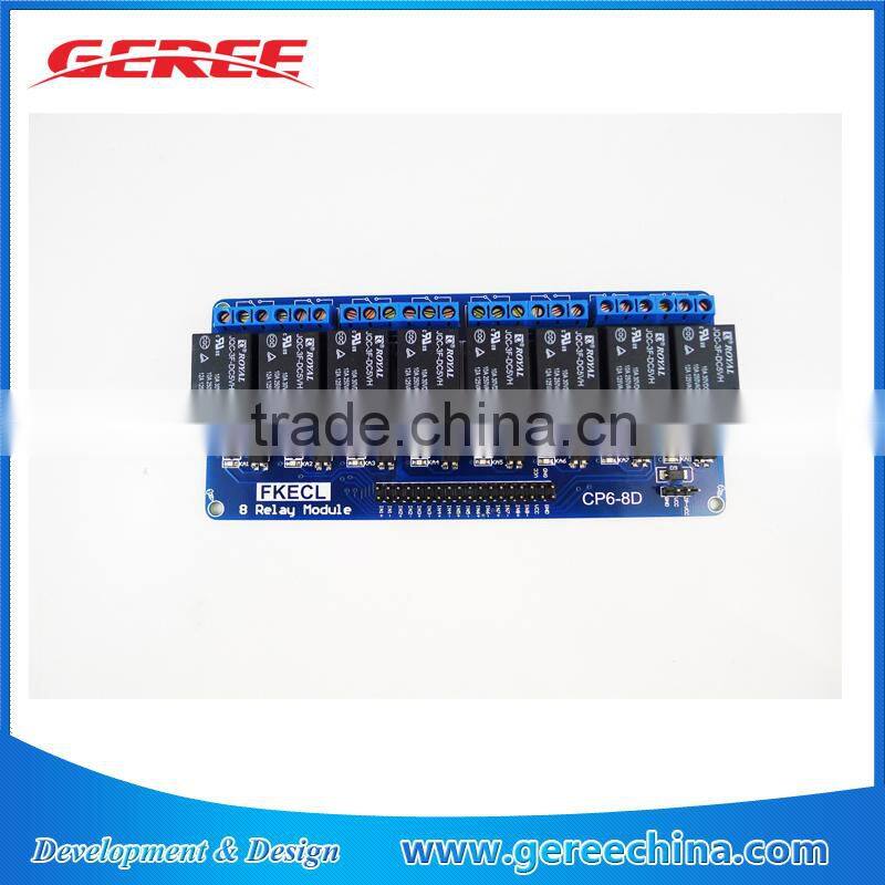 8 channel relay module DC 24V PLC power output amplification / with LED indicating