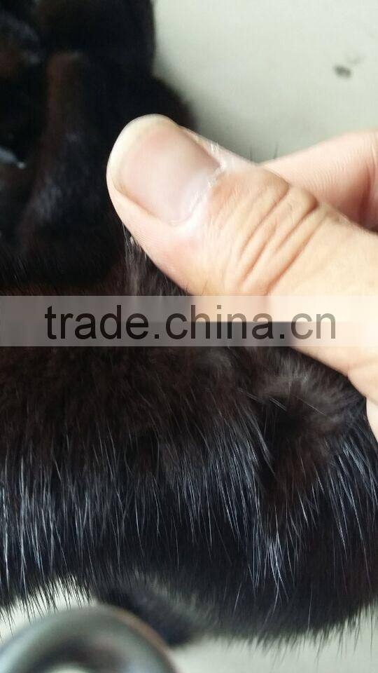 Factory Direct Black Color Sable Fur Skin / Real Tan Mink Fur Skin