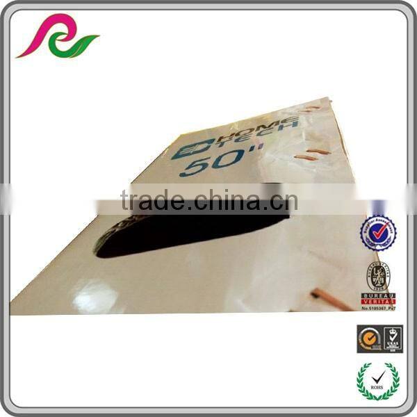 Folding corrugated carton paper box with handle for LDE TV packing