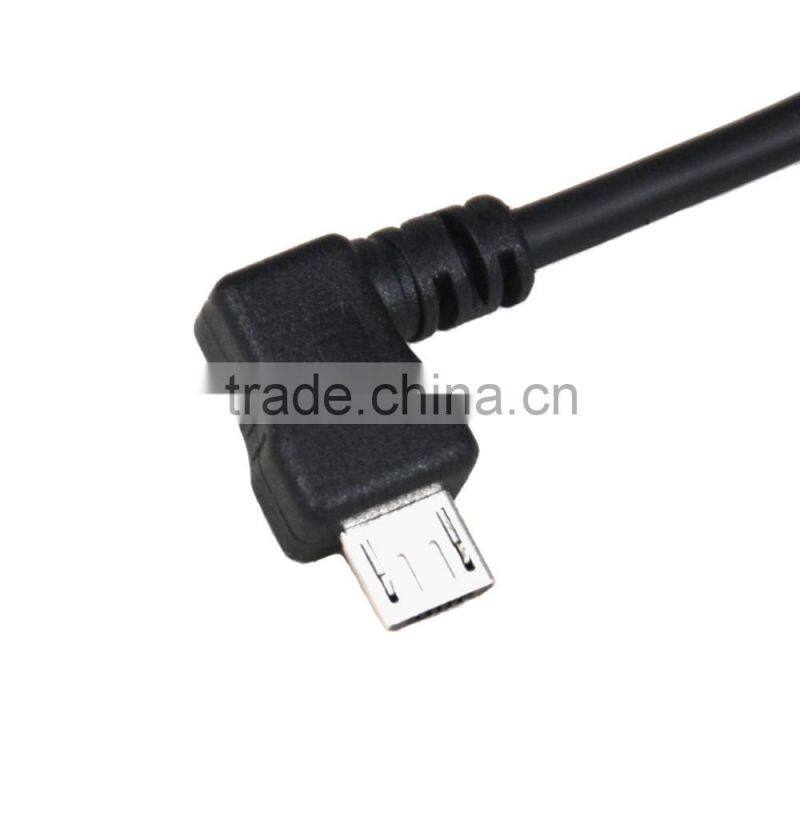 10cm Right Angle to Left Angle Micro USB Host OTG Cable 4 DAC Digital Amplifier
