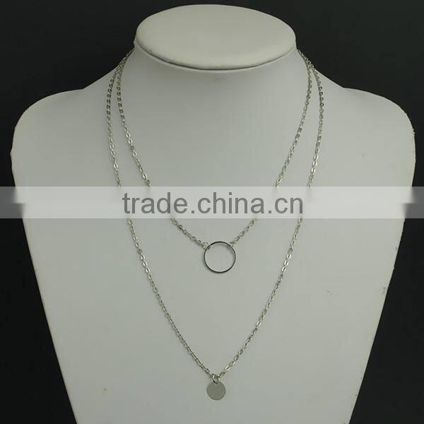ring couple thin stainless steel chain necklace, funky chain necklace