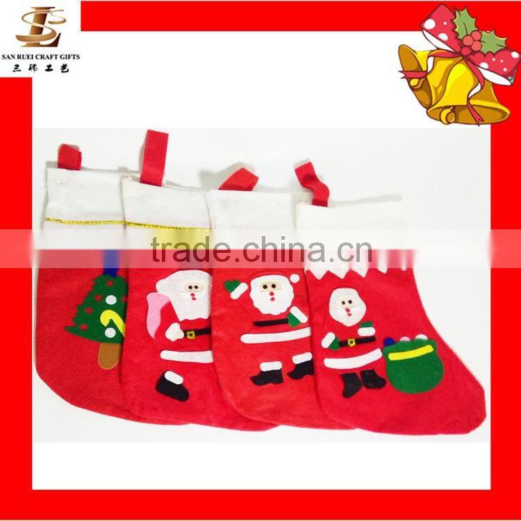 wholesale felt plush christmas stocking bags