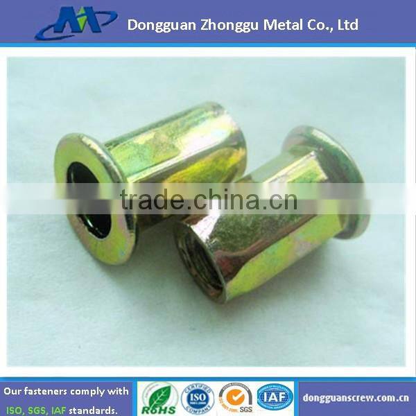 Stainless steel zinc plate metal rivet with washer