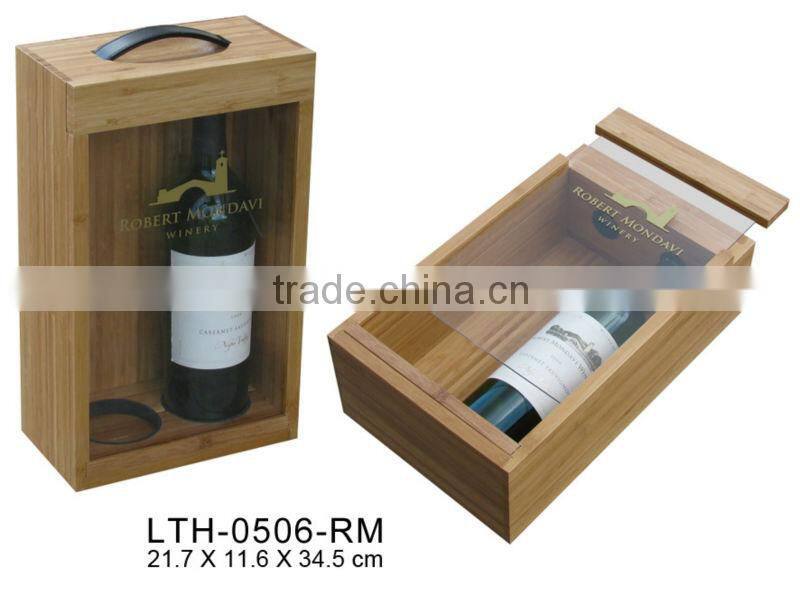 Made in china handmade bamboo wine packing box wooden box