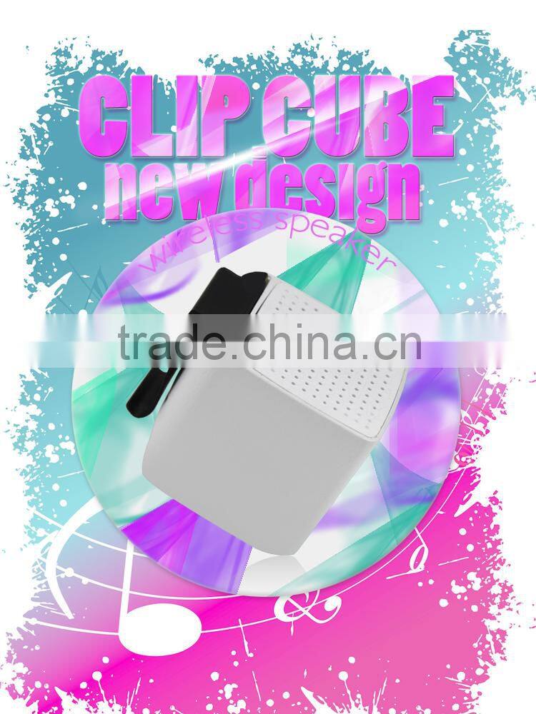 New item mini wireless Speaker, portable bluetooth speaker with clip