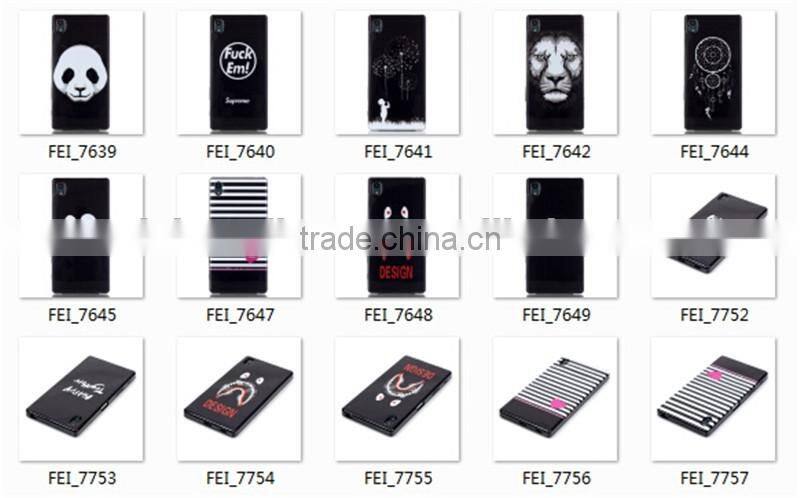 Customed Color Printing TPU Jelly Back Cover Case For Sony Xperia Z5
