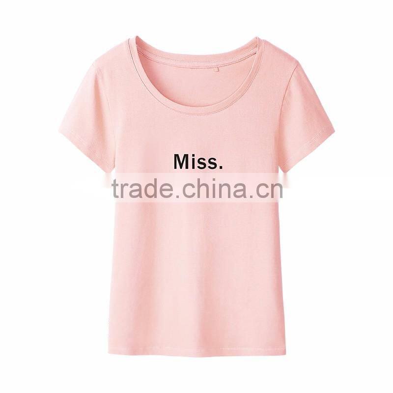 manufacturer china custom women's clothing cotton loose bluk t shirt printing for sale