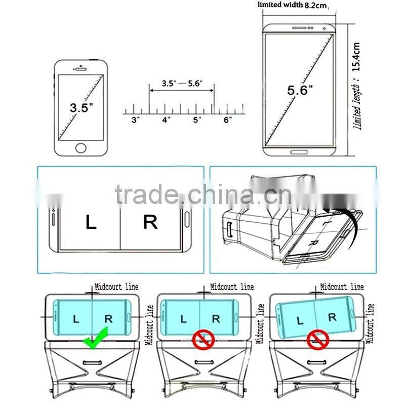 the cheapset plastice version VR virtualreality glasses for watching 3D movie game