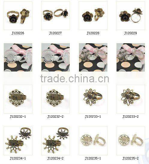 Vintage Adjustable Rings Settings without Stones