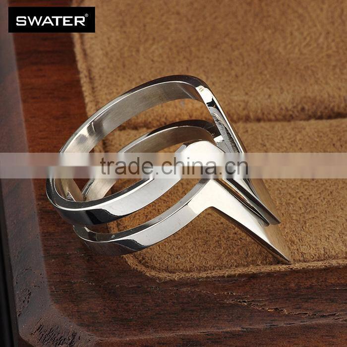Alibaba Wholesale Stainless Steel Arrow Design Silver Rings Jewelry