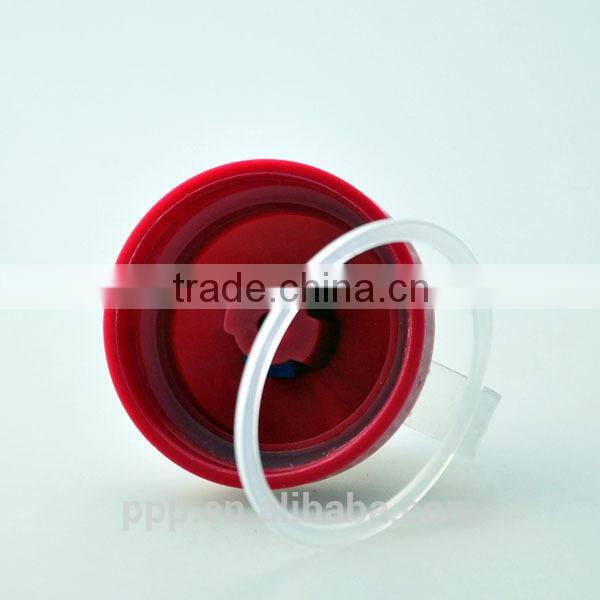 Plastic sports water bottle with nozzle