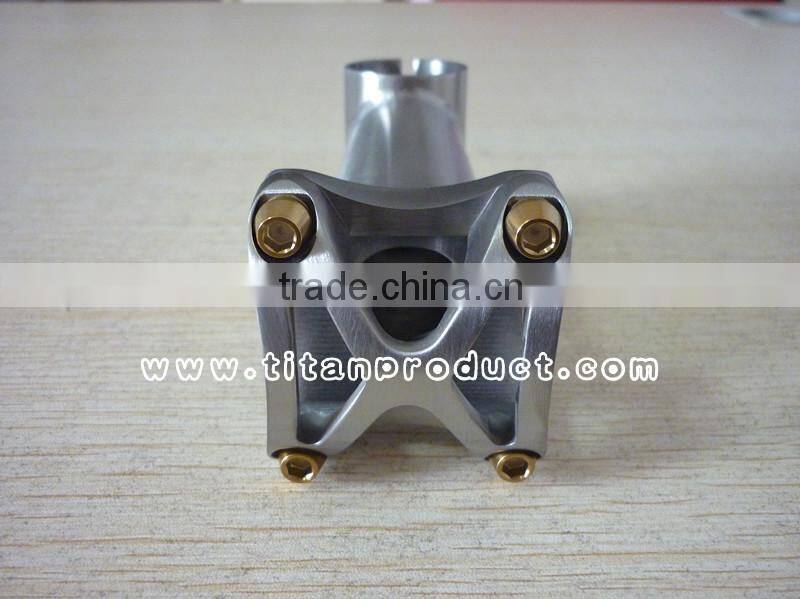 Titanium Bike Stem 31.8mm x 70/80/90/100/110/120mm(With Gold Titanium Bolts M5 x 16)