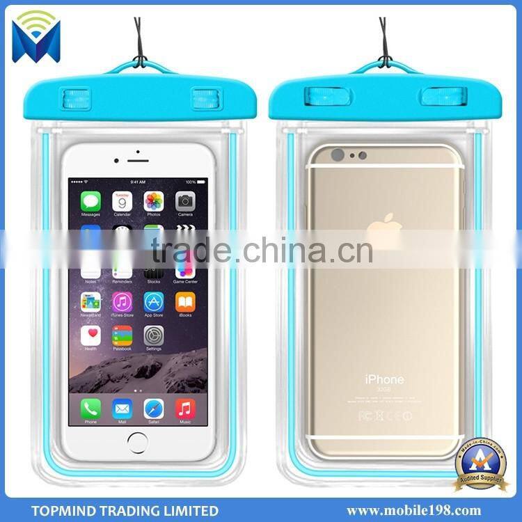 2016 New Night Light Underwater Waterproof Pouch Mobile Phone Bag Diving Bag