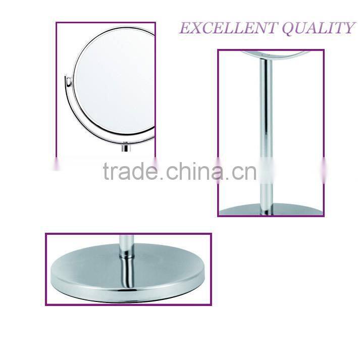 Professional vanity metal circular mirror metal framed desktop compact dressing mirror