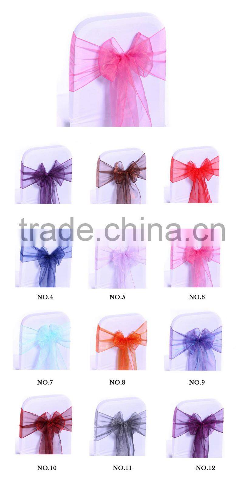 Chiffon Chair Sashes for Wedding Banquet