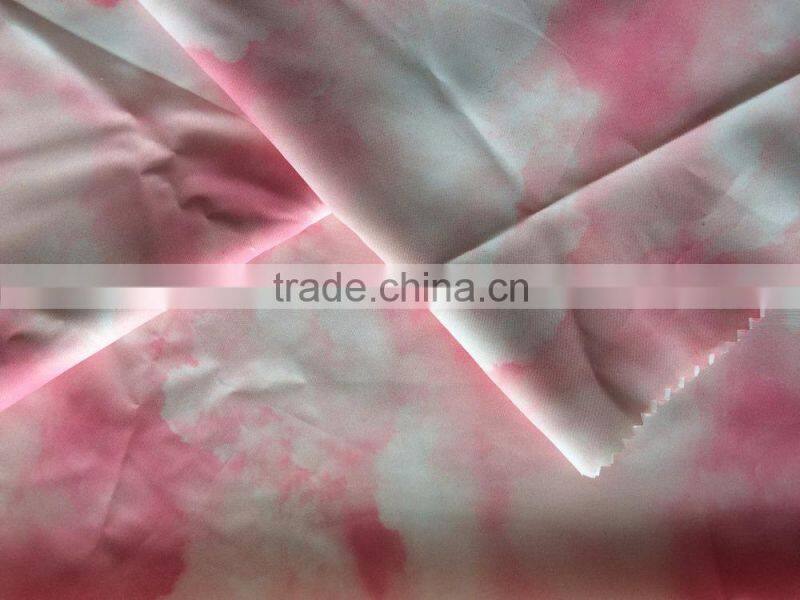 pink cloud digital printing fabric of 300t poly taffeta for jacket